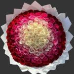 Baby pink and red Rose Bouquet