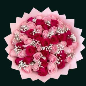 Pink and red bouquet